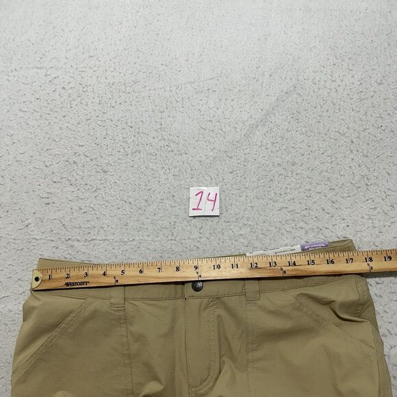 Patagonia Women's 12 Borderless Pants 40 UPF Straight Leg Low Rise Hiking Khaki - Picture 10 of 12